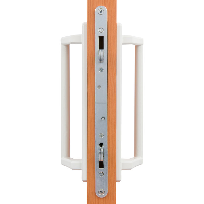 Ensemble de poignées de porte en verre coulissant GPT, Interior and Exterior, Blanc