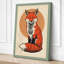 Fox in Circle Modern - Wrapped Canvas-700174899-700174902