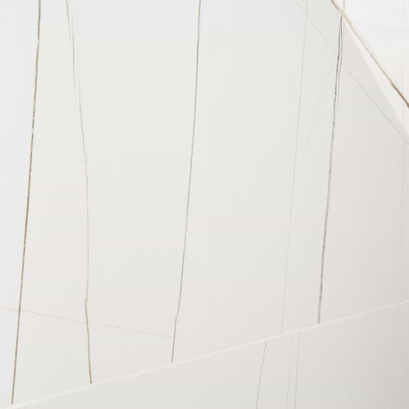 Minera 48X48 Marble Look Polished Porcelain Tile, Blanco White