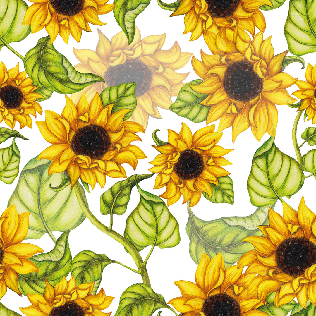 Veston Sunflower Pattern - Leinwandgemälde