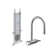 Aquno Select 3-Spray Kitchen Faucet with Pull-Down Spout with sBox, 1.75