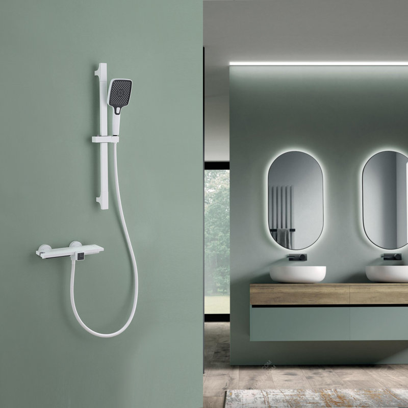 Bathroom Tub Spout with Diverter, White