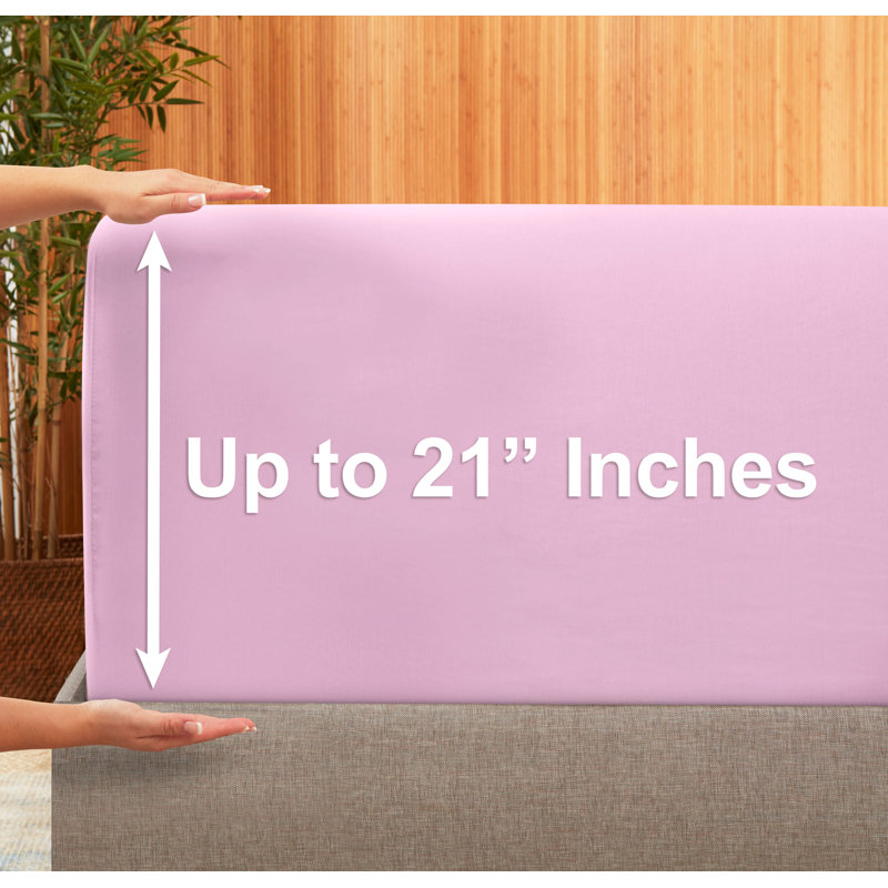 Premium Microfiber Fitted Sheet, Lavender Dream, Twin XL Fitted Sheet