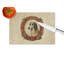 Borzoi Christmas Flowers Glass Cutting Board