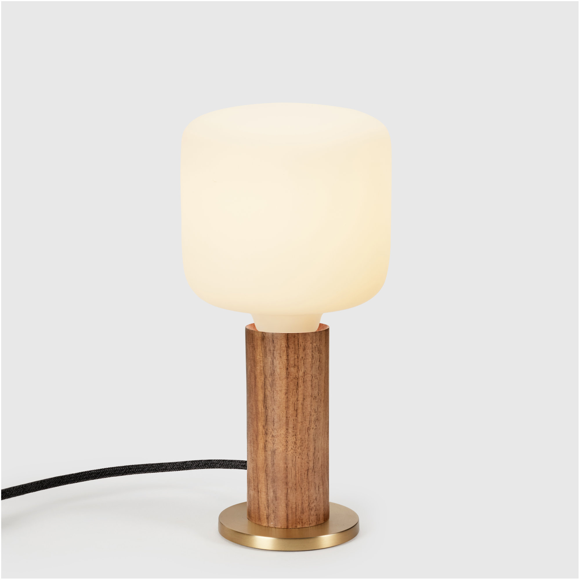 Knuckle Table Lamp In Walnut + Oblo, Brown