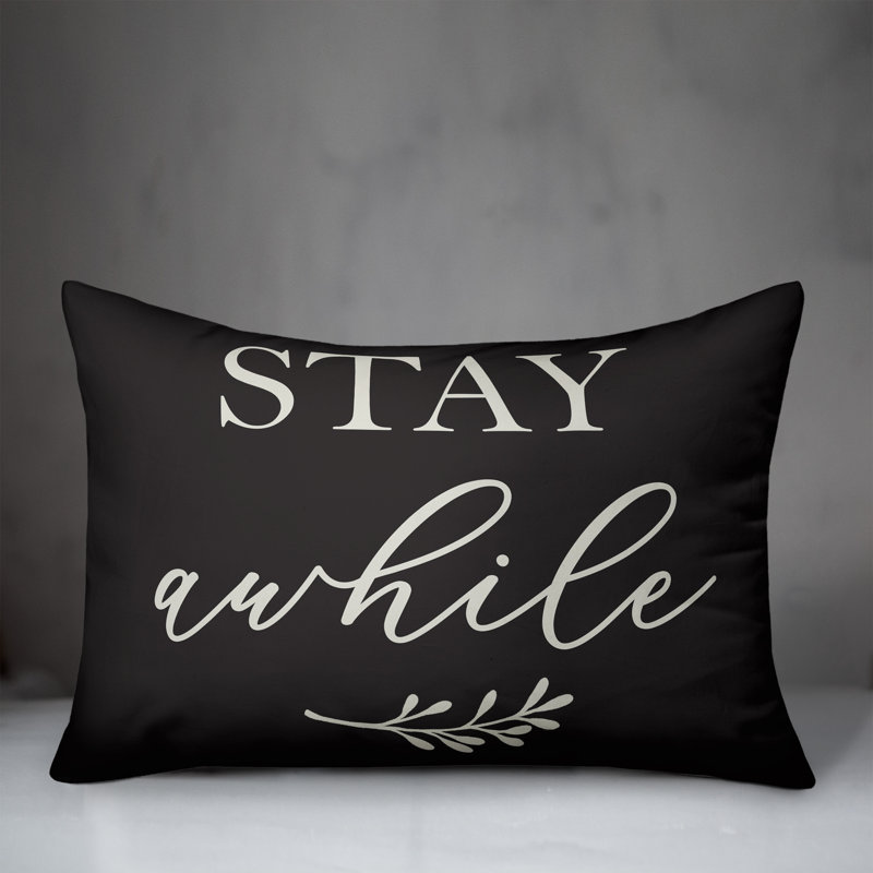 Housse de coussin rectangulaire d’extérieur stay some, Noir