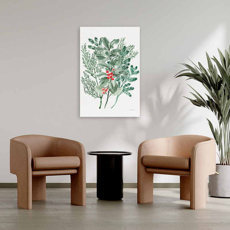 «Classic Christmas V - Berries Christmas», art vert classique, H 36 po x l 24 po