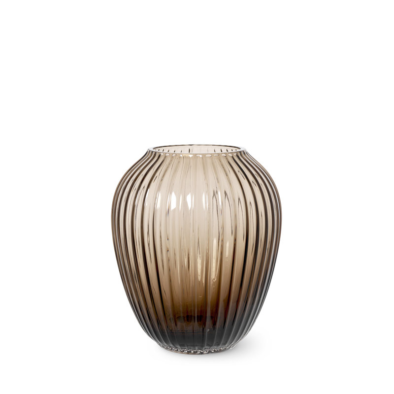 Vase de table en verre fabriqué à la main Hammershøi, H 7,3 po x l 6,1 po x P 6,1 po, Noyer