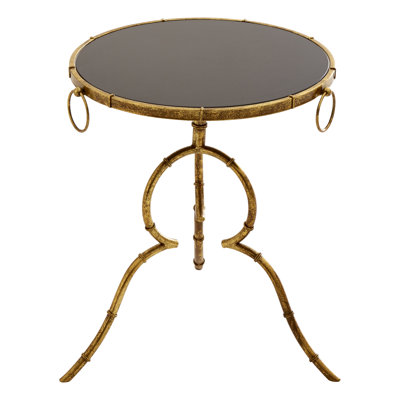 Mcintire Glass Top Abstract End Table