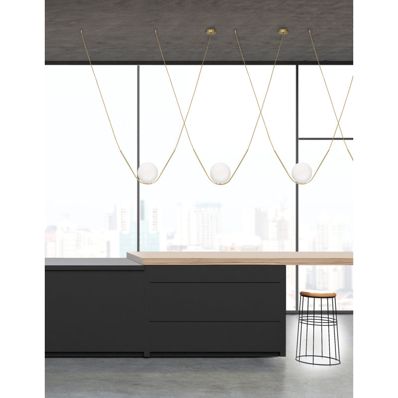 Vitton 1 - Light Brass Sphere Pendant