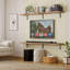 Tablette flottante en bois massif avec supports en métal Jerrilyn -548812996