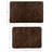 Lavish Home Set of 2 Memory Foam Bath Mats, Brown-1348629324