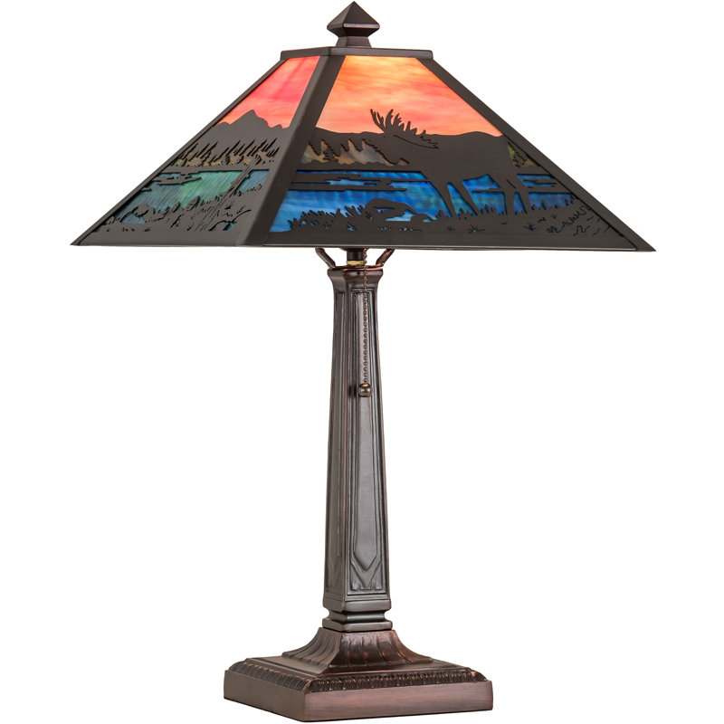 Moose At Lake Table Lamp