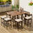 Hataway 4 - Person Acacia Wood Patio Dining Set with Rectangular Table , Cushions Included-696969313