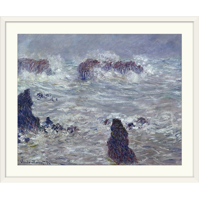 Tempête, au large de la côte de Belle Lle, 1886 par Claude Monet - reproduction imprimée