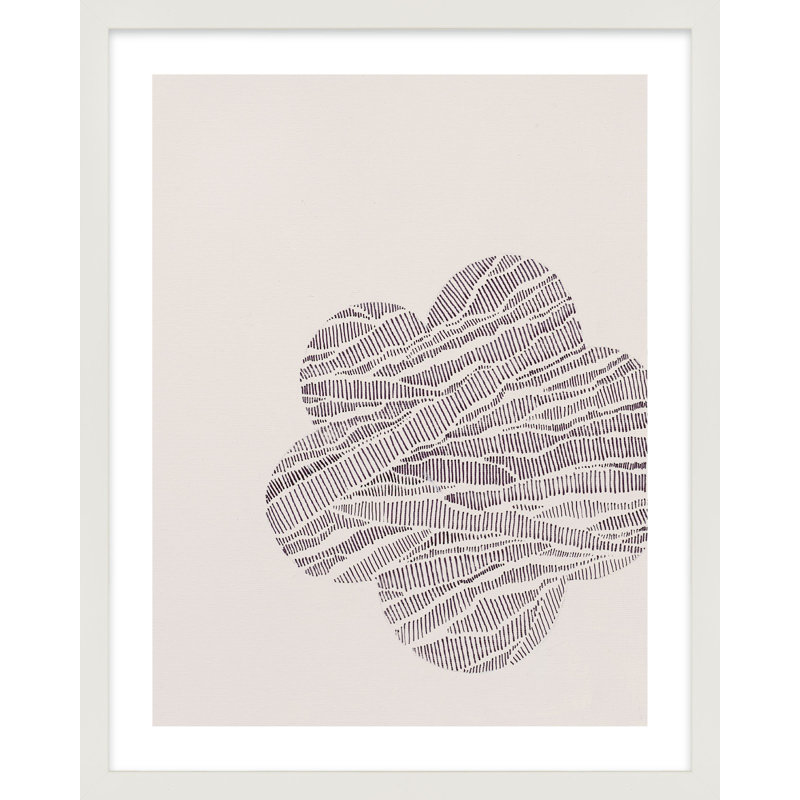 Tides #5 Print by Lee Lessem, 50" H x 40" W, White Framed