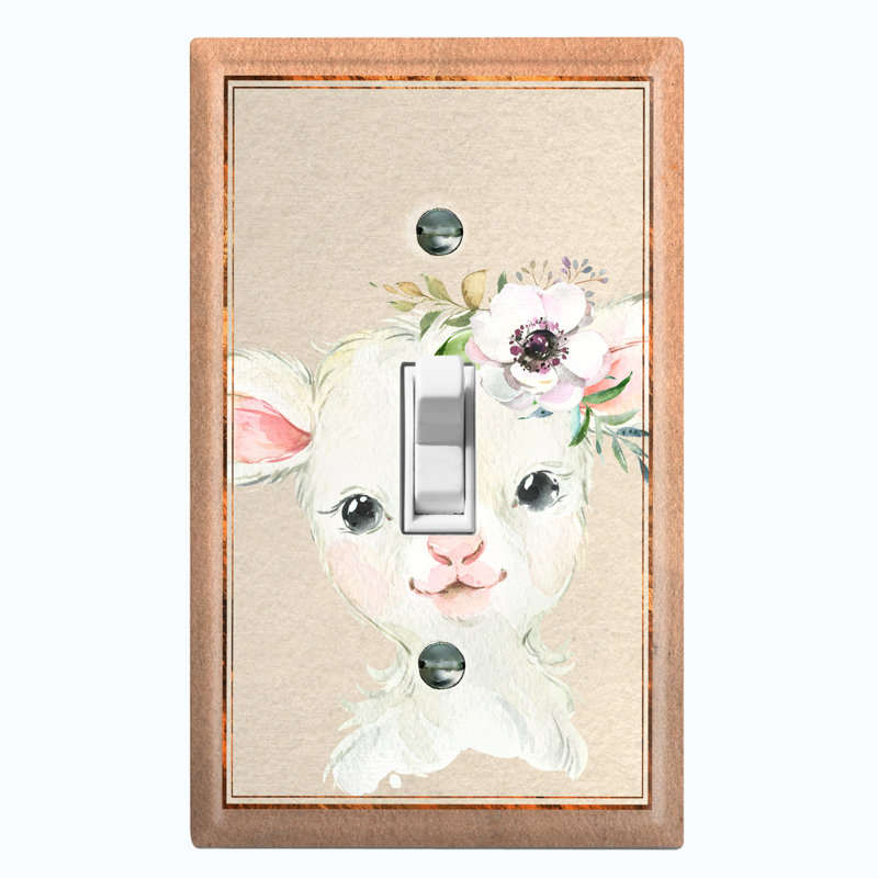 Plaque murale berçante mignonne avec veau