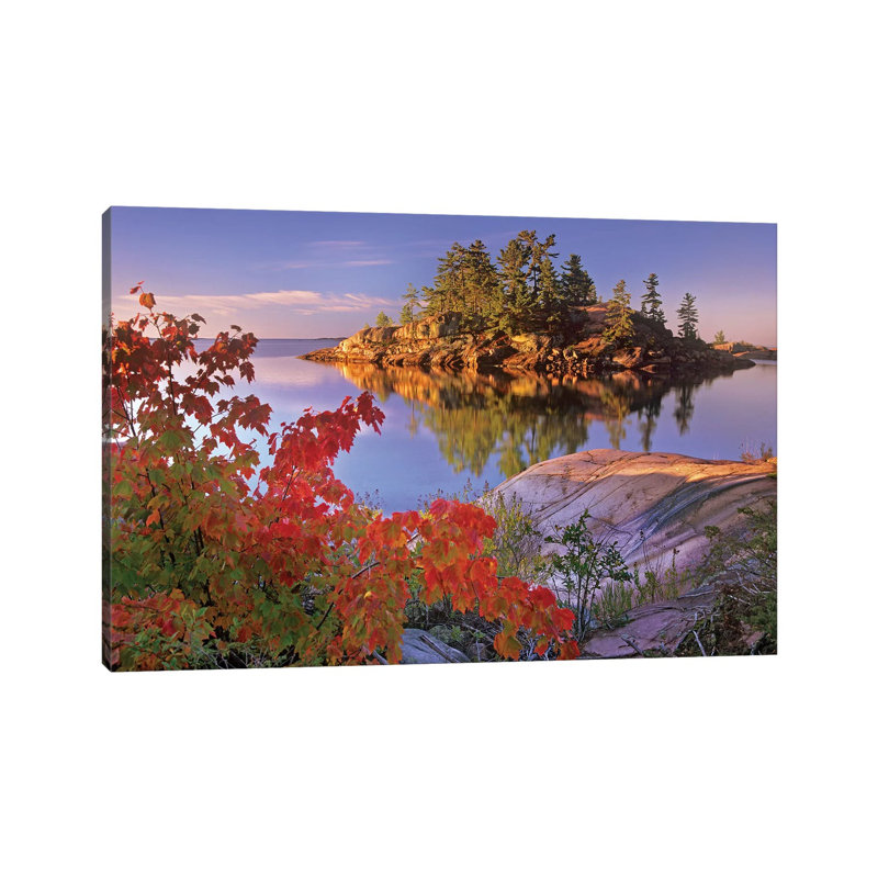 Island In Georgian Bay, Lake Huron, Killarney Provincial Park, Ontario, Canada by Tim Fitzharris - Wrapped Canvas Print