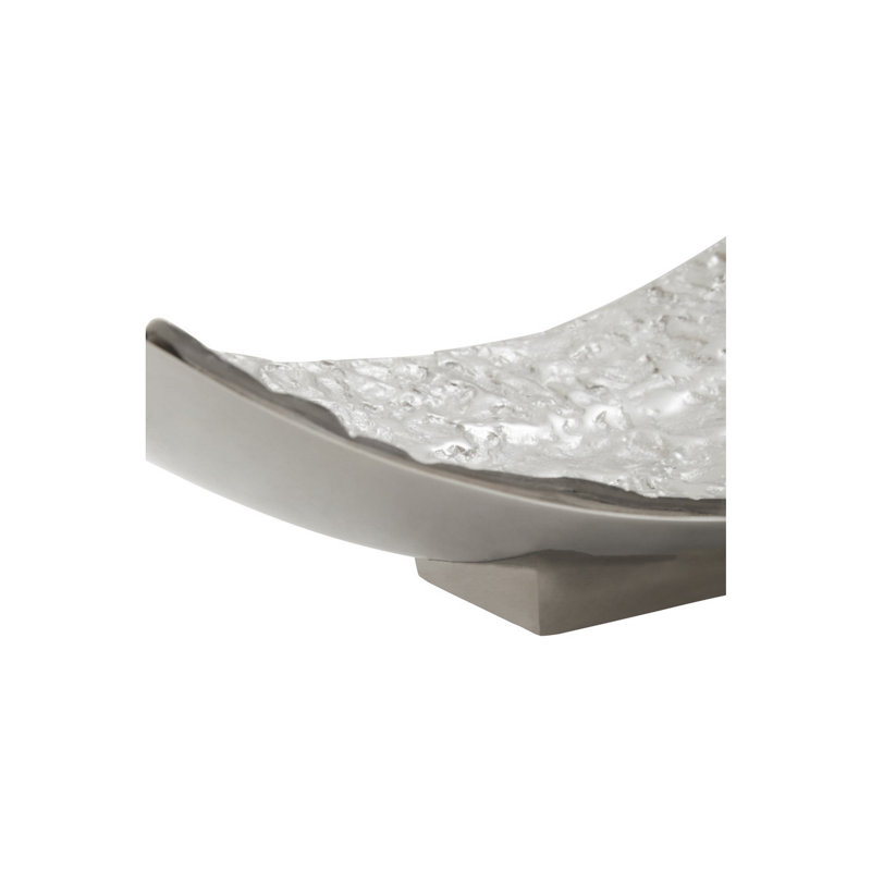Beric Metal Decorative Plate 1, Silver