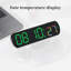 Digital Alarm Clock, Battery Powered Bedside Clock with LED Large Display, Voice Control, Count Down Timer, Temperature, Date, 12/24H, USB Port for Bedroom, Office, 16.6x2.5x4.7Cm
