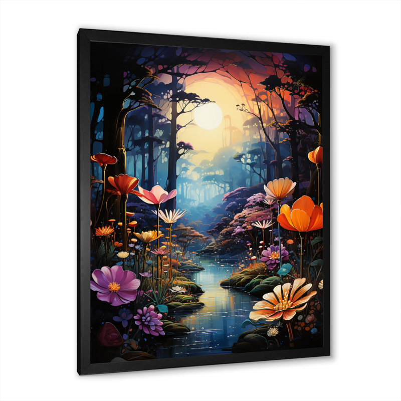 Chromatics Rainbow Forest - impression, Cadre photo noir, H 20 po x l 12 po x P 1 po