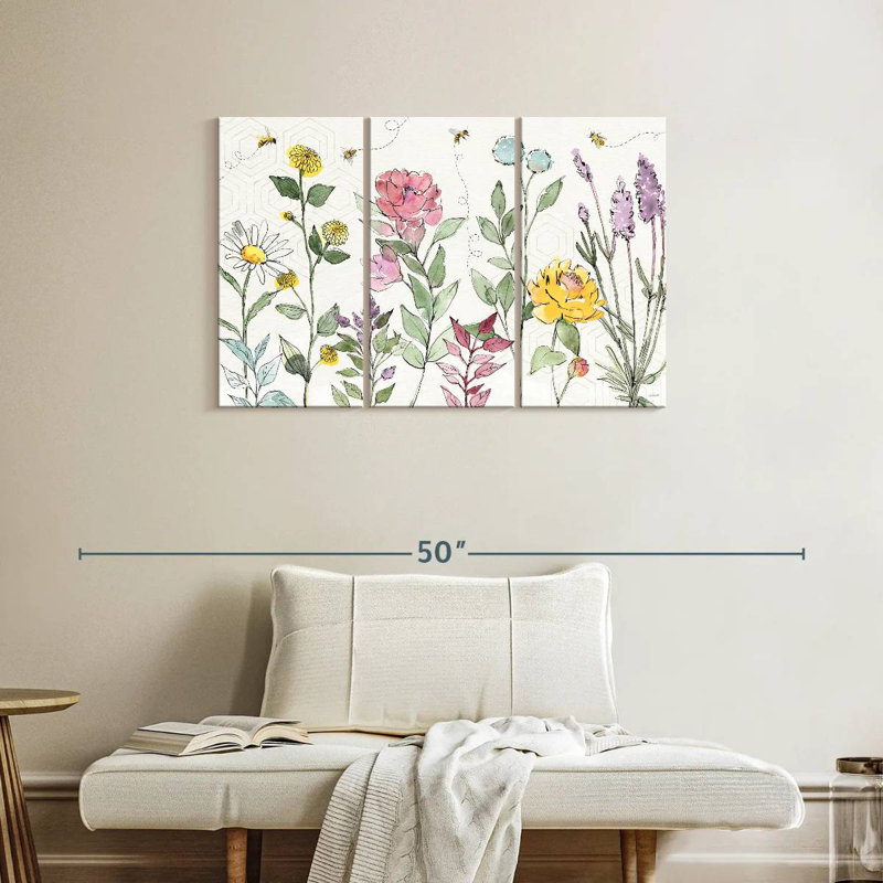 Harnek Honeybee Blossoms I, H 24 po x l 38 po