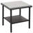 Lavara Outdoor Wicker Side Table Patio Coffee Table Glass Top 2-layer End Square Table-2016695964