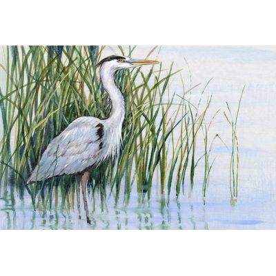 Heron in the Marsh I by Timothy O' Toole - Wrapped Canvas Painting