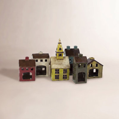 6-Piece Christmas Village Decor Set