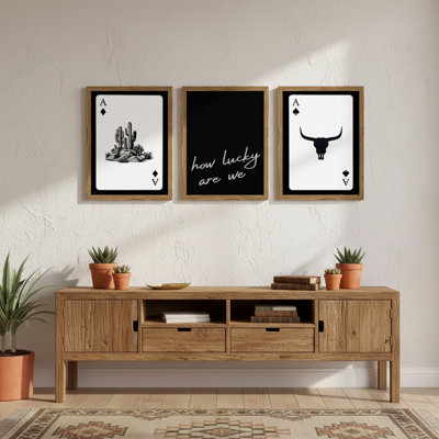 Southwestern Cowboy Playing Card Wall Decor
