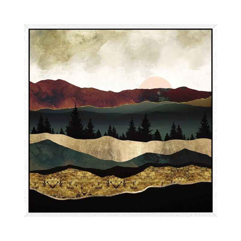 Early Autumn - Print on Canvas, 45.72 cm H x 45.72 cm W, White Framed