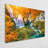 Waterfall In Autumn - No Frame Print on Glass