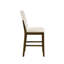 Ensemble de 2 chaises contemporaines à hauteur de comptoir rembourrées en tissu beige clair