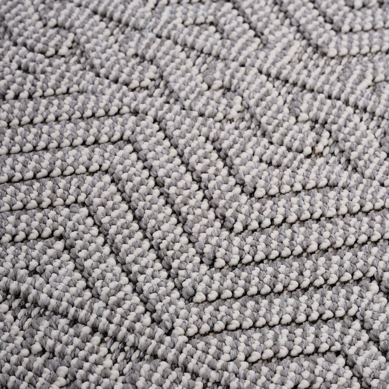 Tapis intérieur blanc géométrique pour l'intérieur et l'extérieur 4 x 6, Rectangle 4 pi 1 po x 6 pi