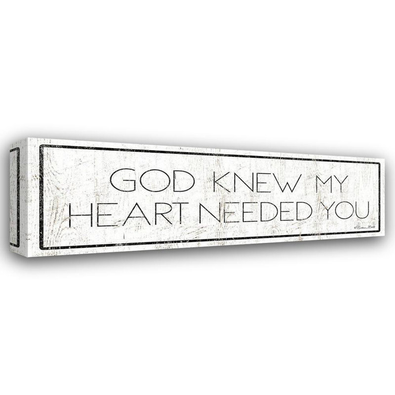 Art sur toile tendue, "Trinx ball, Susan": God Knew My Heart Needed You, H 19 po x l 48 po