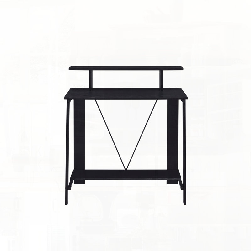 Bureau d'écriture avec espace pour les jambes confortable et rangement pratique, Noir