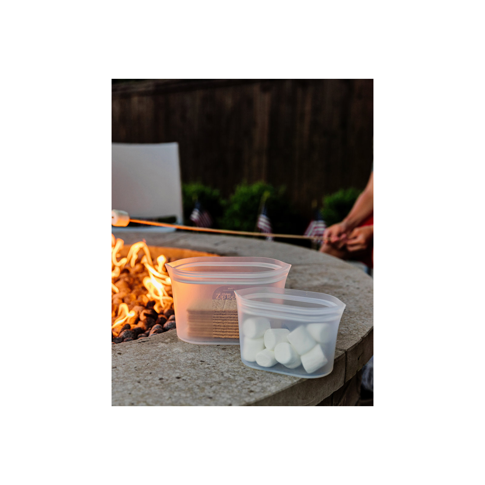 Zip Top Dish Set Container Food Storage Set, Frost