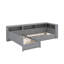Lit plateforme simple en L avec lit gigogne et tiroir-645385139