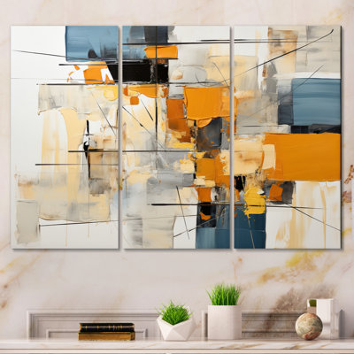 Paper Euphoria II - 3 Piece Wrapped Canvas Print