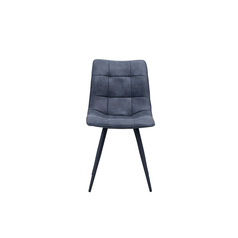 Chaise d'appoint capitonnée, Bleu