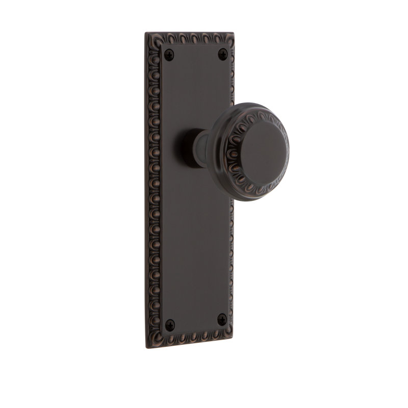 Fausse plaque simple avec bouton néo-classique Nostalgic Warehouse, Bronze éternel