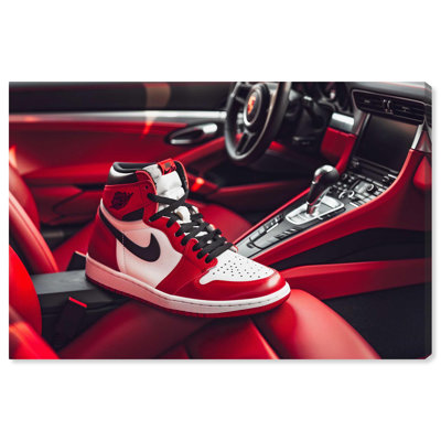 Sneaker Car Red Canvas by Art Remedy