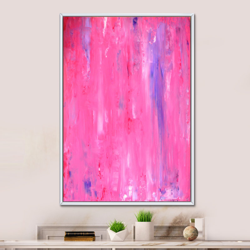 Abstrait, univers - peinture, H 20 po x l 12 po, Cadre flottant blanc