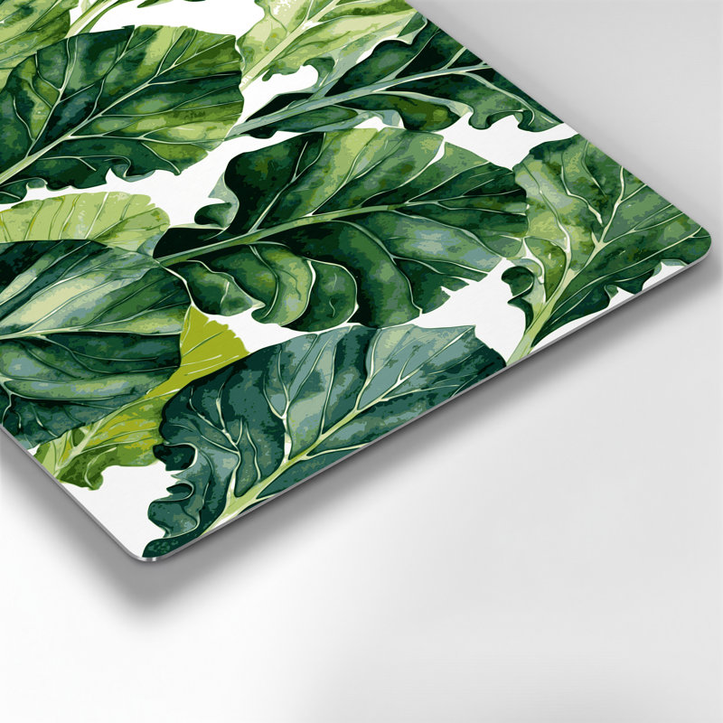 Légumes, art mural vert en métal Collard Greens, H 11 po x l 14 po