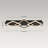 3-light Rectangle Dimmable Led Flush Mount