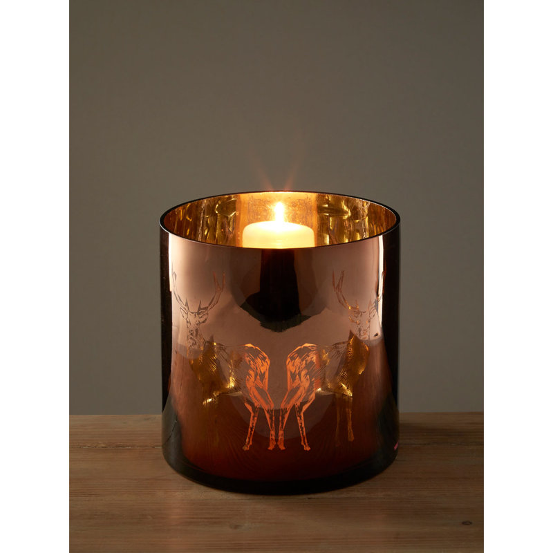 Glass Tabletop Hurricane, 29cm H x 29cm W x 29cm D