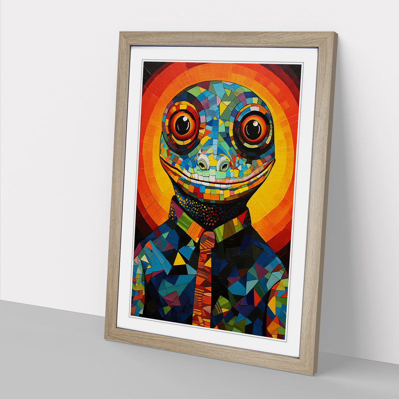 Gecko Constructivism - Framed Print, Oak Framed, 64cm H x 46cm W