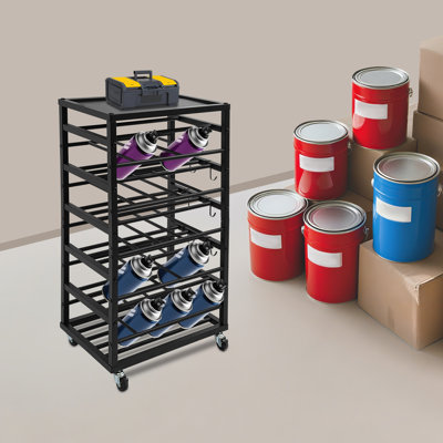 Paint Organizer Storage Rack, Paints Storage Cart, Rolling Paint Bottle Organizer