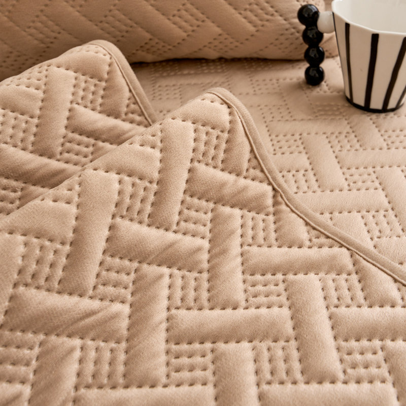 Ensemble de housse de coussin antidérapant 3 pièces avec housses pour accoudoirs séparés, 78,74 po x 70,9 po, Café clair