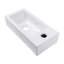 Lavabo de salle de bain en céramique blanche - fixé au mur, 14,96 x 7,21 po, teinté, rectangulaire, trou de robinet offert, montage en pouce, blanc, fourni